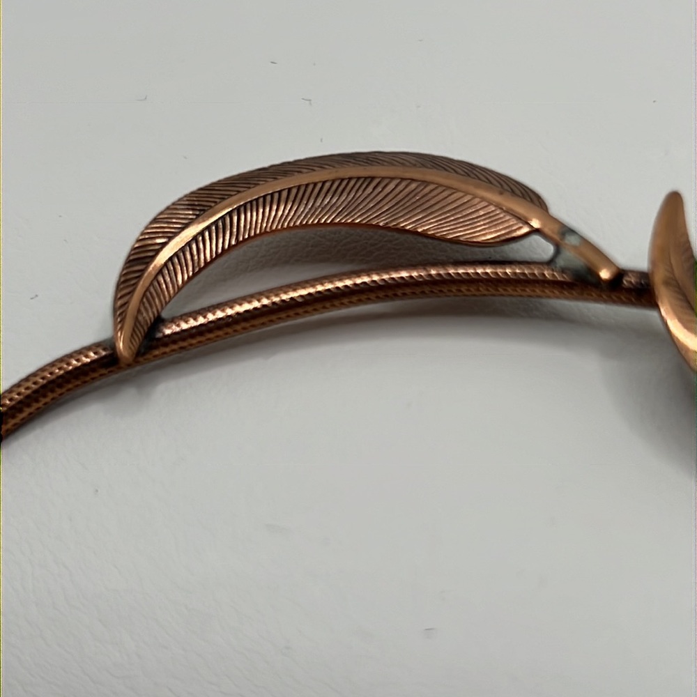 Vintage Copper Flower Brooch. - Picture 9 of 12